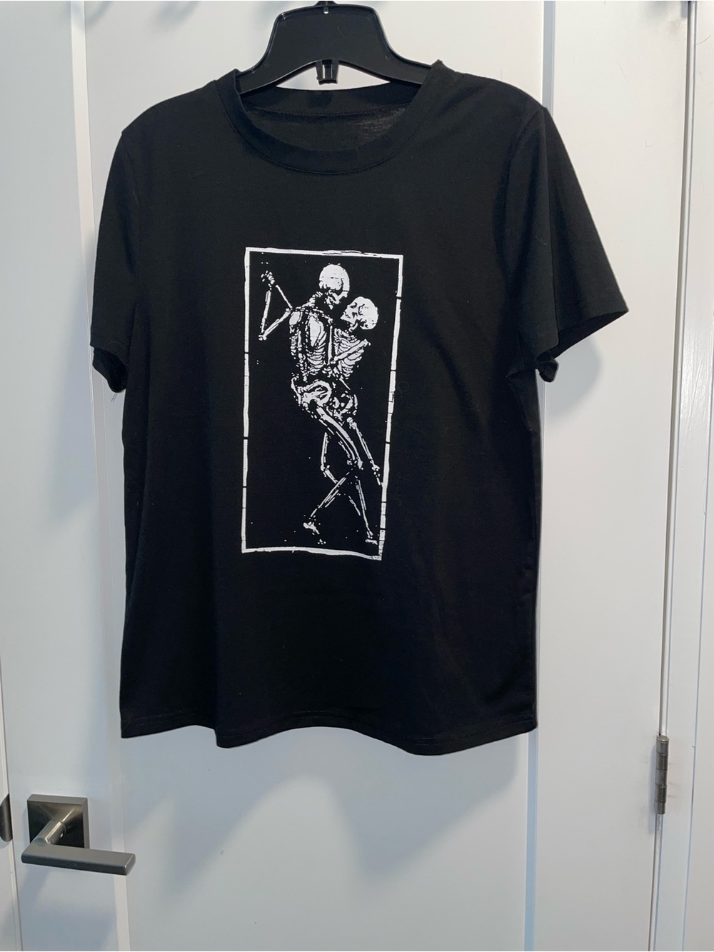 Black Graphic Skeleton Short-Sleeve T-Shirt